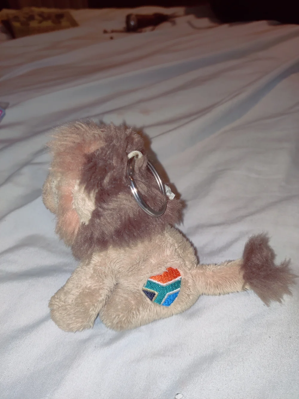 Y2K Aesthetic South Africa Lion Plush Keychain | Cute Cargo Bag Charm